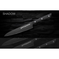 Samura Нож кухонный Shadow SH-0023/K универсальный 150мм, сталь AUS-8, ABS пластик (Black-coating)